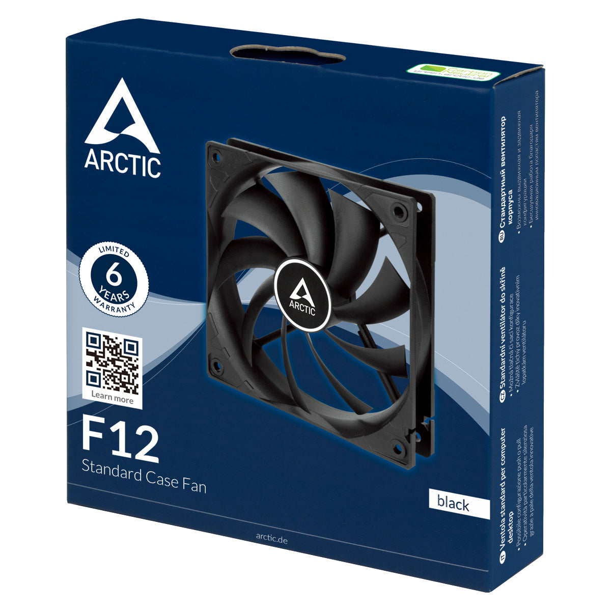 Arctic F12 Low Noise 12cm Case Fan with 9 Blades & Fluid Dynamic 650 - 1350 RPM - Tech Syndicate