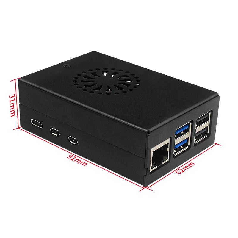 Raspberry Pi 5 Metal Case Active Cooler compatible - Tech Syndicate