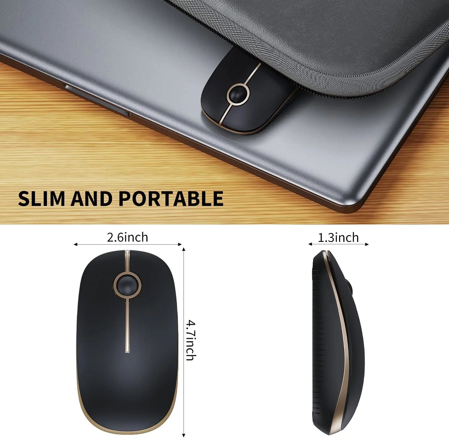 Seenda Silent Wireless Mouse with 1600 DPI Precision - Tech Syndicate