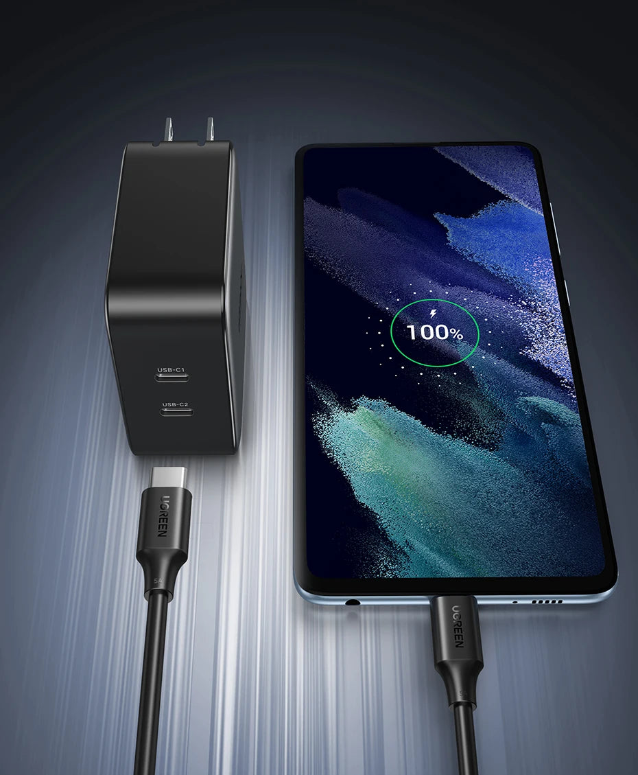 UGREEN 100W Type C to Type C USB Cable PVC Universal Compatibility - Tech Syndicate
