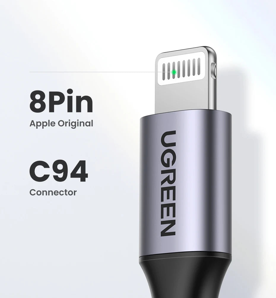 UGREEN MFi-Certified charging USB C to Lightning Cable for iPhone & iPad - Tech Syndicate