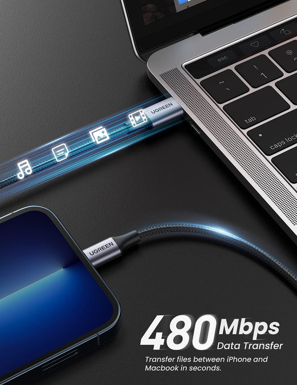 UGREEN MFi-Certified charging USB C to Lightning Cable for iPhone & iPad - Tech Syndicate