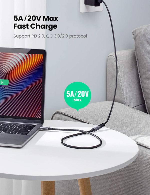 Ugreen 100W USB 3.2 Gen 2 10Gbps Thunderbolt USB-C Extension Cable - Tech Syndicate