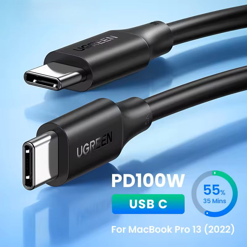 UGREEN PD 100W Type C to Type C USB Cable PVC Universal Compatibility
