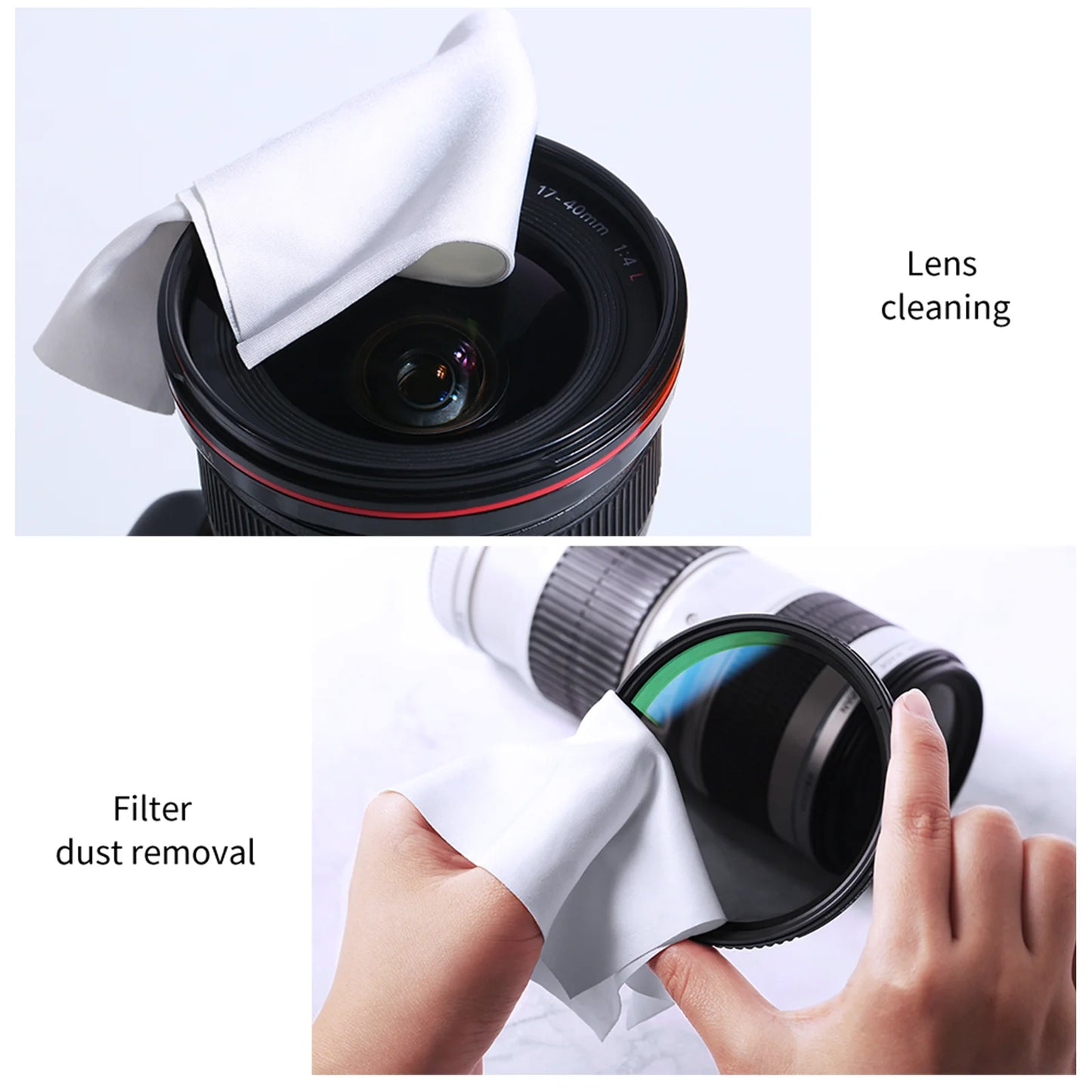 K&F Concept 5 Pack Individually Vacuum Wrapped Microfiber Cleaning Cloths - Tech Syndicate 