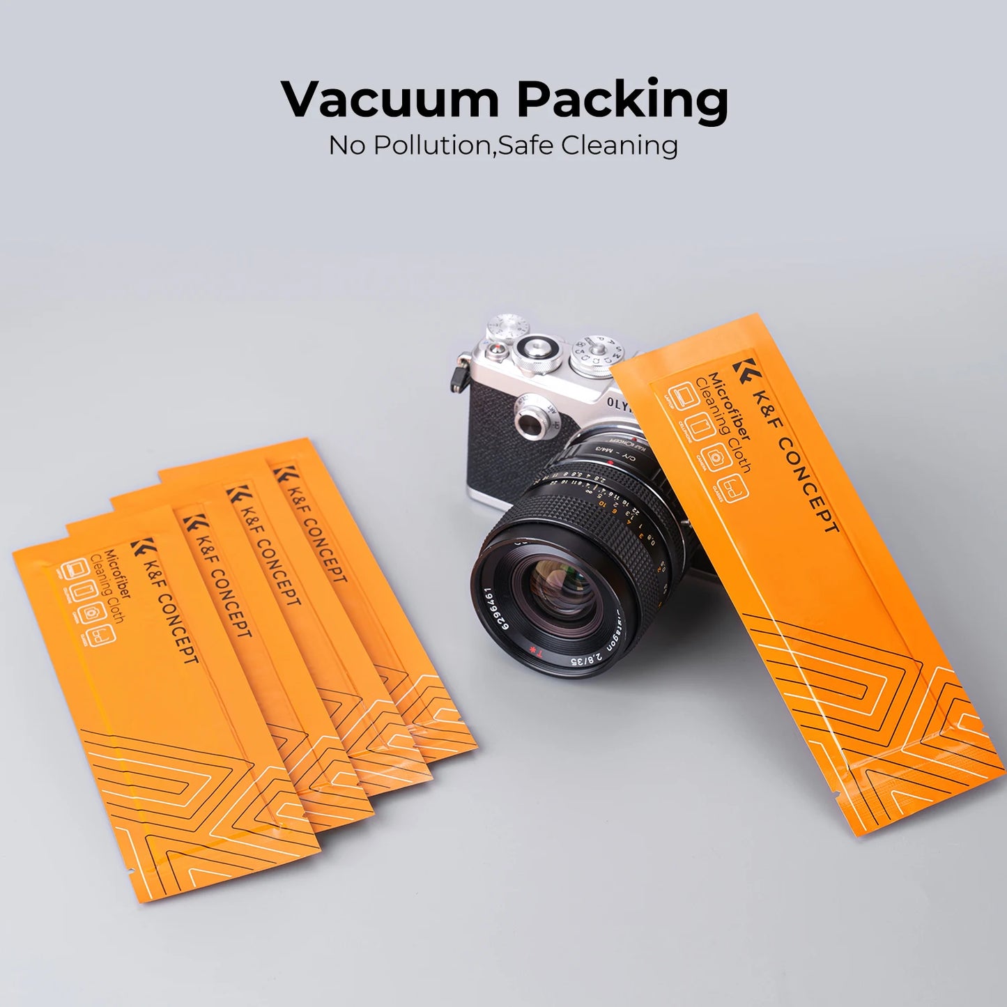 K&F Concept 5 Pack Individually Vacuum Wrapped Microfiber Cleaning Cloths - Tech Syndicate 