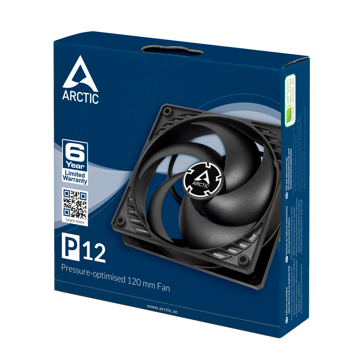 Arctic P12 Pressure Optimised 12cm Case Fan with Fluid Dynamic 1800 RPM - Tech Syndicate 