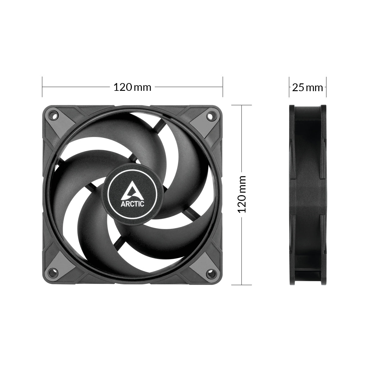 Arctic P12 Max High-Performance 12cm PWM Case Fan with Dual Ball Bearing 200-3300 RPM - Tech Syndicate 