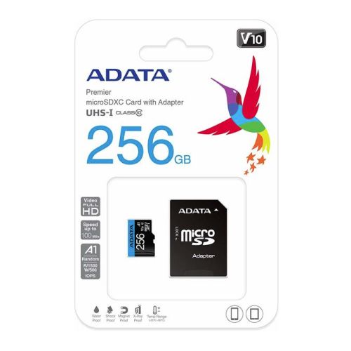 ADATA Premier Class 10 UHS-I MicroSD Card with Adapter - 32GB to 512GB - Tech Syndicate 