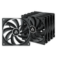 Arctic F12 Low Noise 12cm Case Fan with 9 Blades & Fluid Dynamic 1350 RPM Value Pack