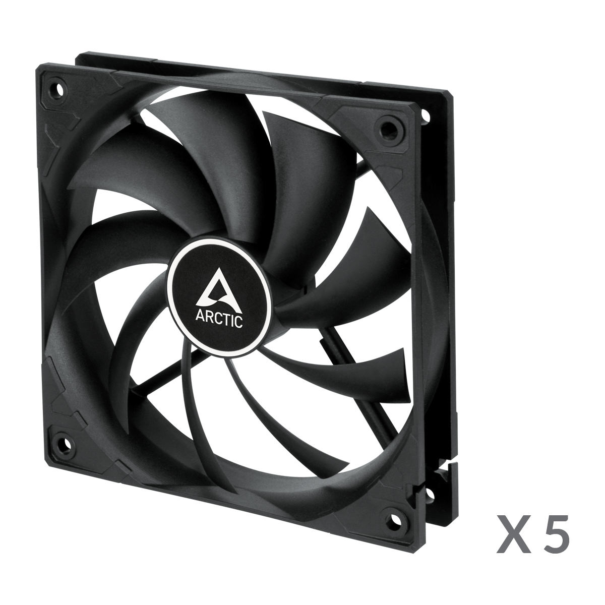 Arctic F12 Low Noise 12cm Case Fan with 9 Blades & Fluid Dynamic 1350 RPM Value Pack