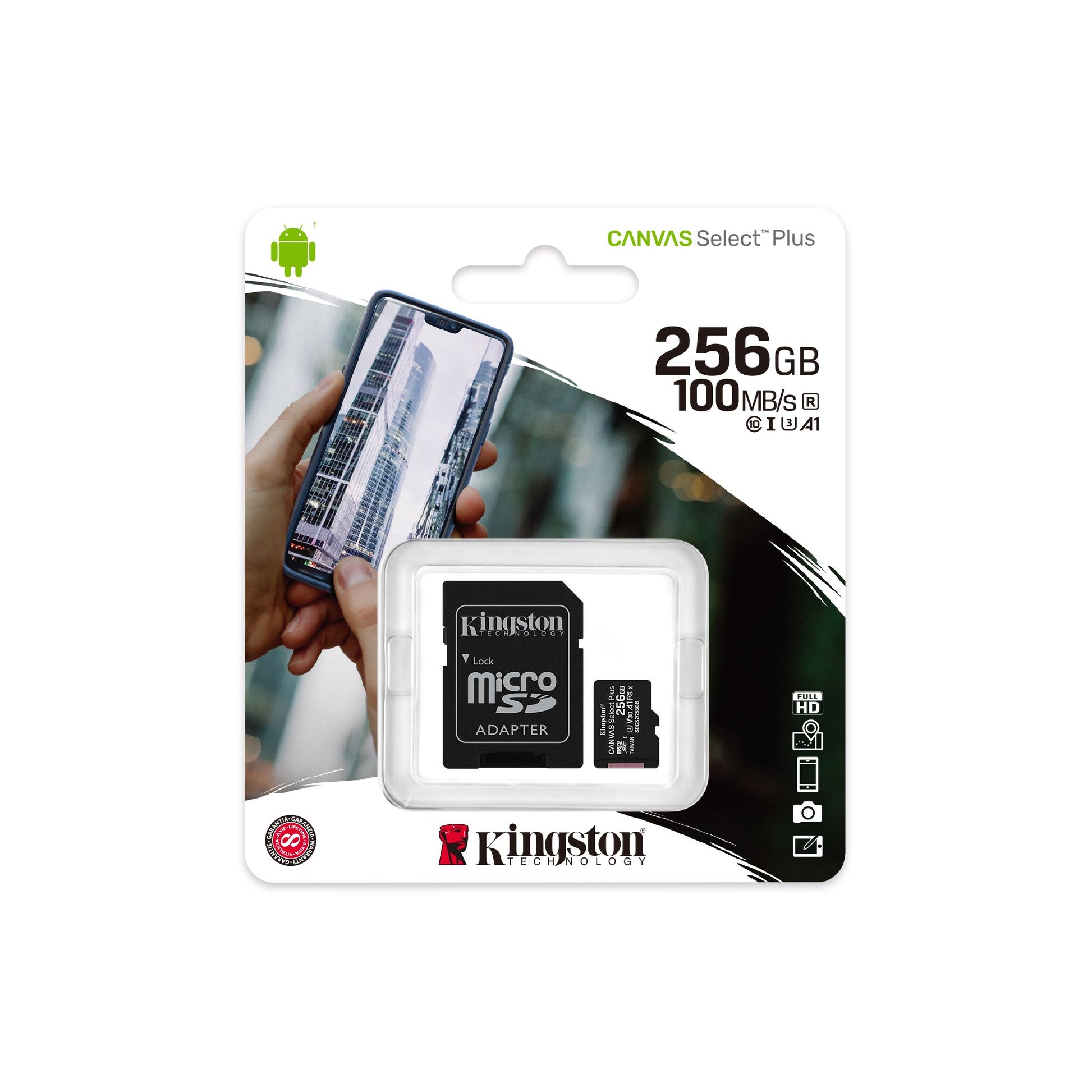 Kingston Canvas Select Plus Micro SD Card with SD Adapter, UHS-I Class 10 - Tech Syndicate 