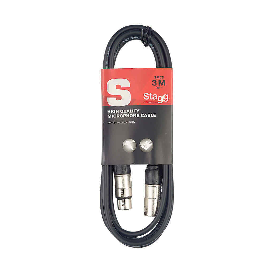 Stagg SMC3 3 metre XLR to XLR m/f Microphone Cable - Tech Syndicate 