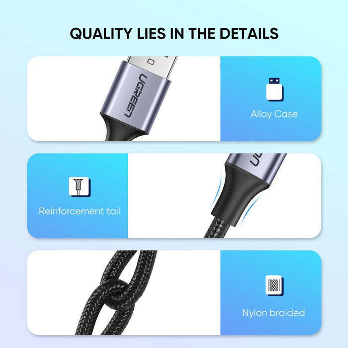 UGREEN USB A to USB C 3A Charging  Cable - Quick Charge 3.0 & 2.0 - Tech Syndicate 