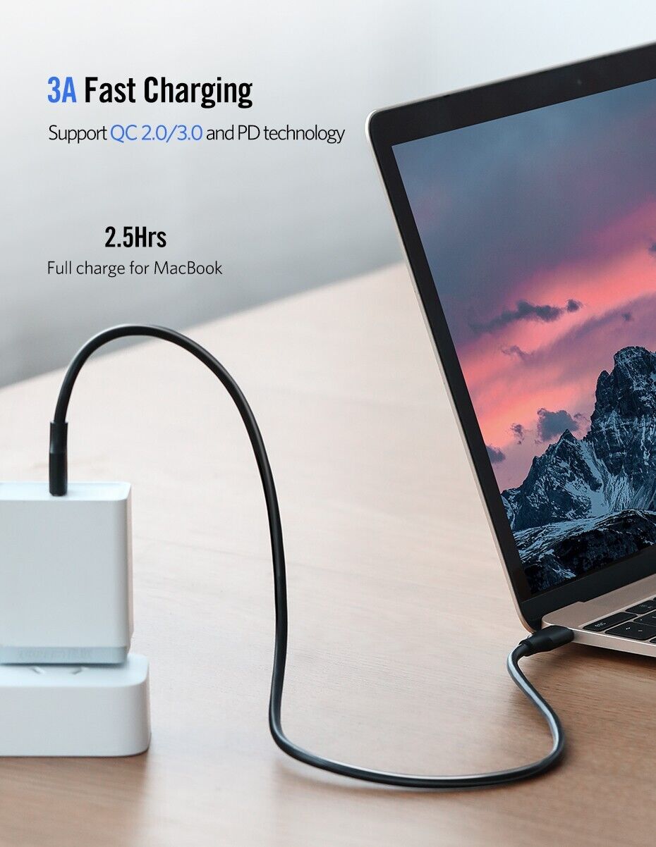 UGREEN PD60W Type C to Type C USB Cable 1M Samsung Xiaomi Apple compatibility - Tech Syndicate 